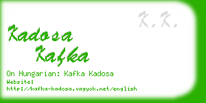kadosa kafka business card